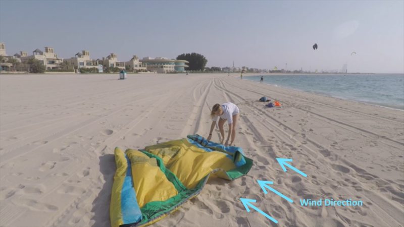 kite surf basics kite setup and wind direction