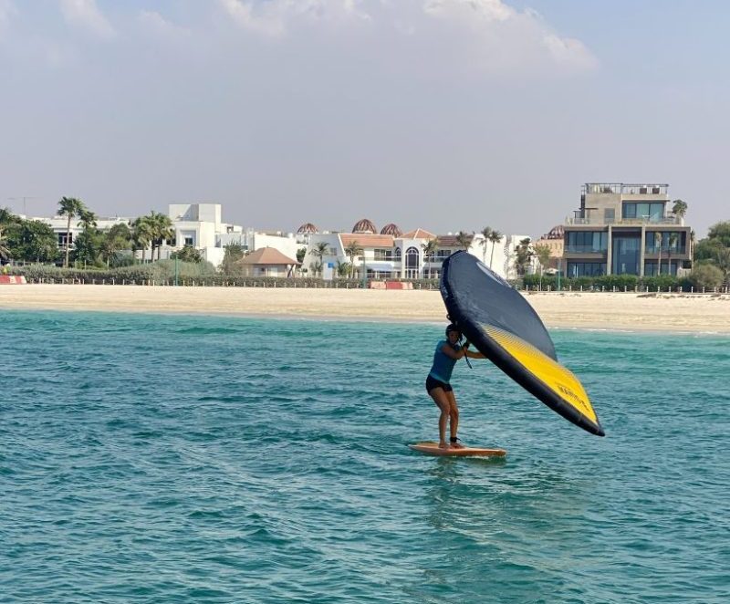 Wing foil lessons in Dubai