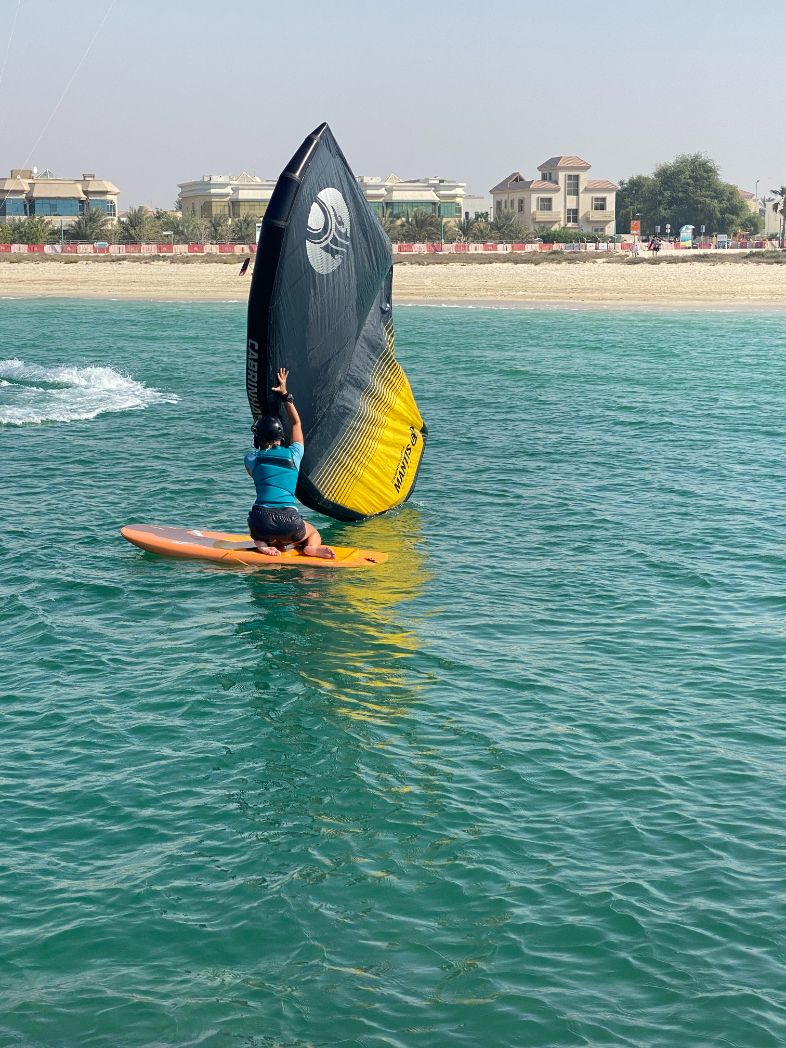 How to flip your wing on the water Wing foil lessons in Dubai 